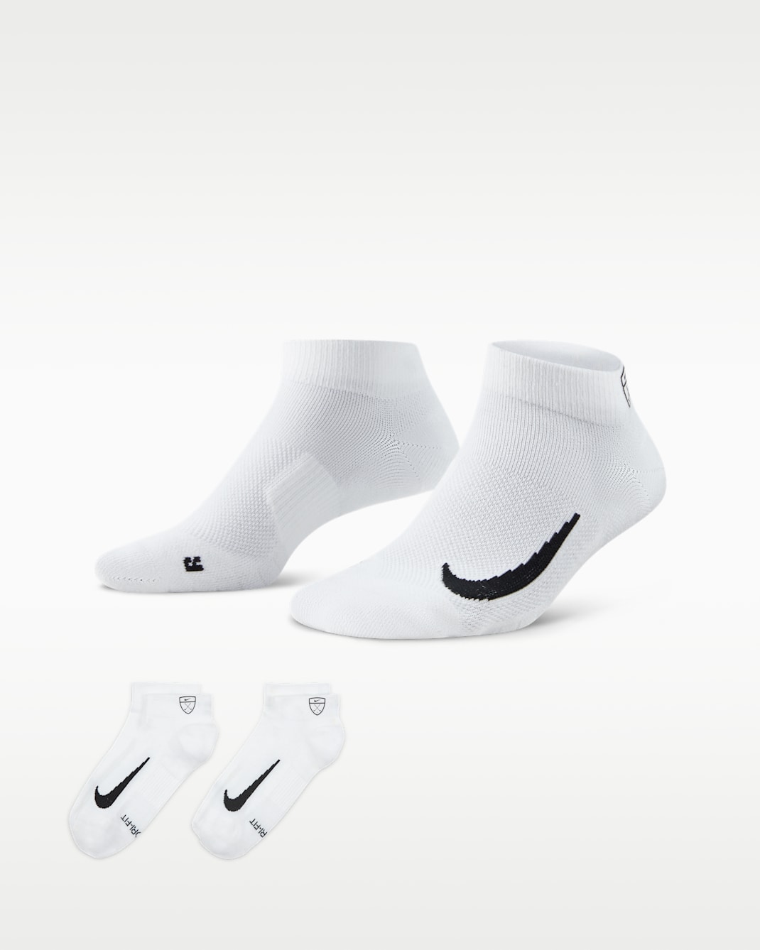 Calcetines cortos de golf Nike Multiplier Low (2 pares) - Blanco/Negro