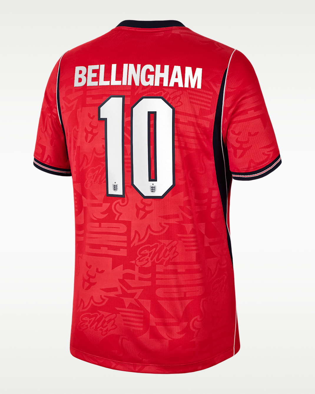 Jude Bellingham England National Team 2026 Stadium Away Men's Nike Dri-FIT Soccer Jersey - Red