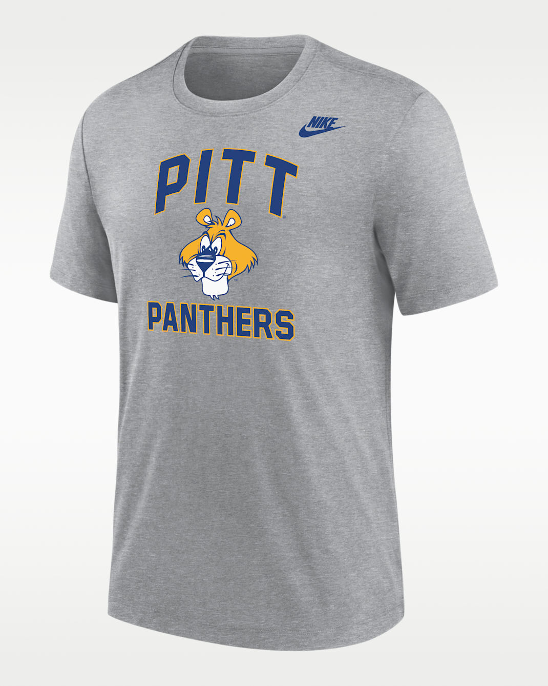 Pittsburgh Panthers Men's Nike Football Tri-Blend T-Shirt - Dark Grey Heather