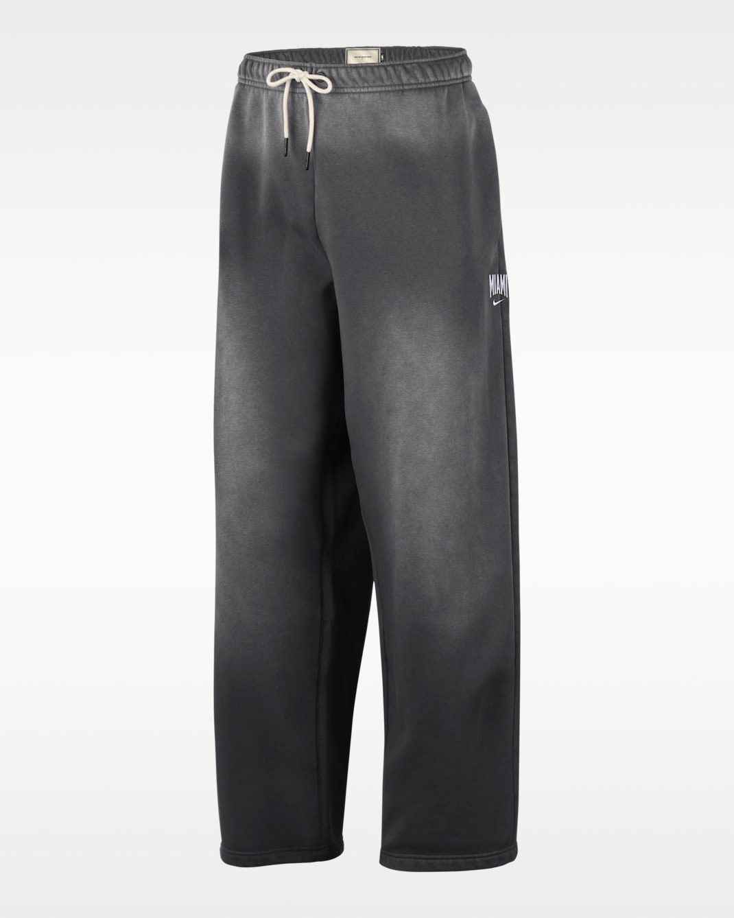 Miami Heat Standard Issue Men's Therma-FIT Fleece Basketball Pants - Dark Charcoal/White