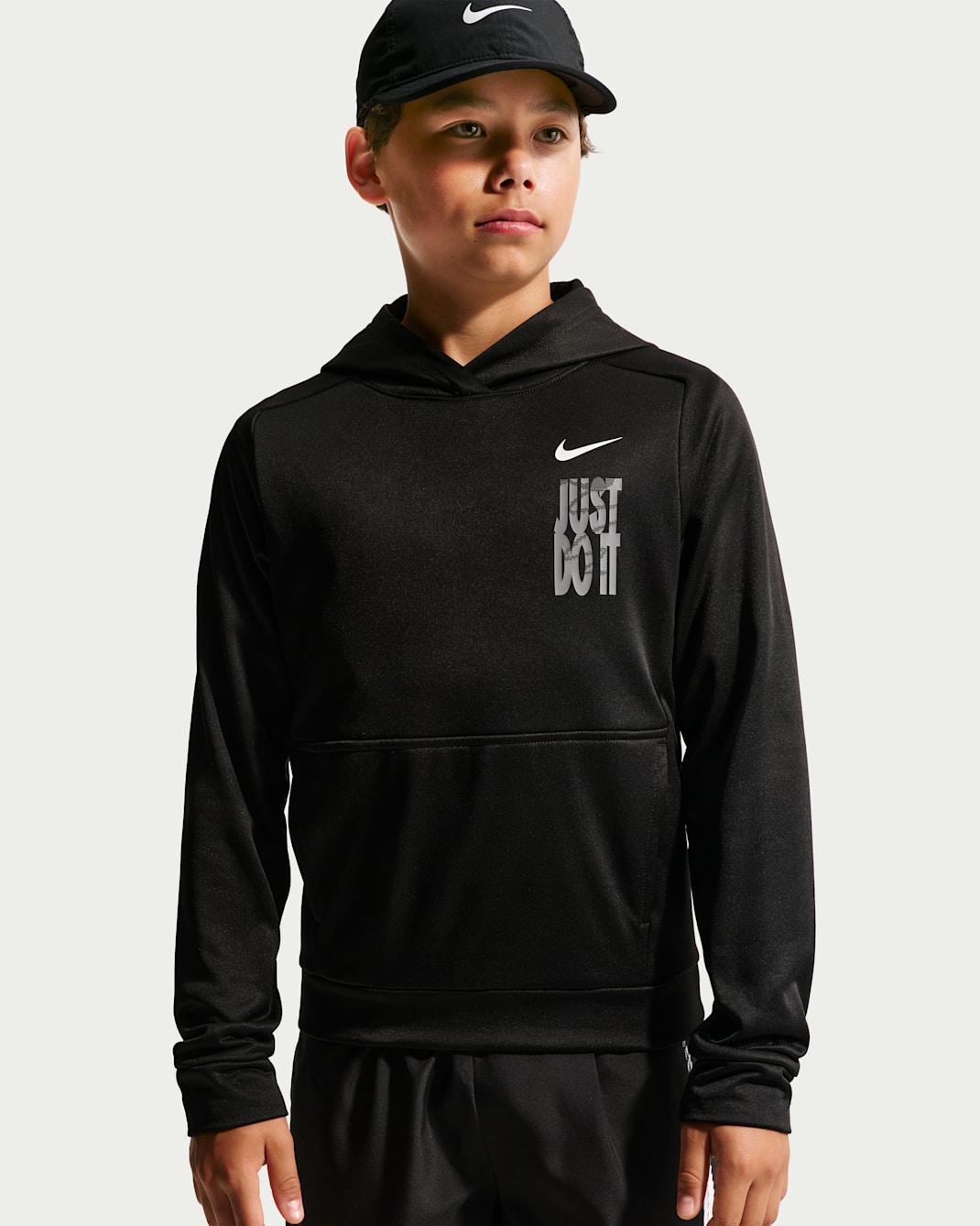 Nike Trophy Big Kids' (Boys') Therma-FIT Fleece Pullover Hoodie - Black