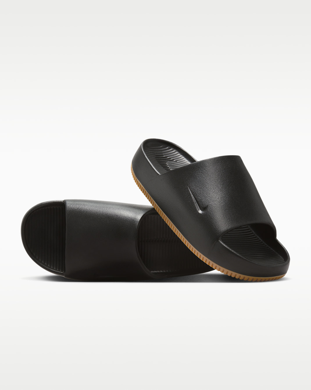 Nike Calm Men's Slides - Black/Gum Medium Brown/Black