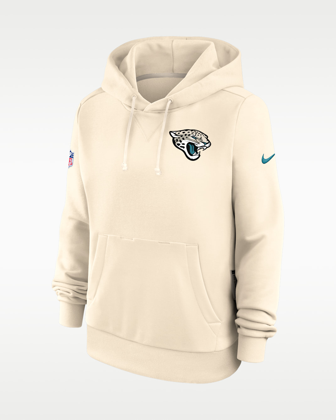 Jacksonville Jaguars Rivalries Collection Sideline Women's Nike Dri-FIT NFL Pullover Hoodie - Natural