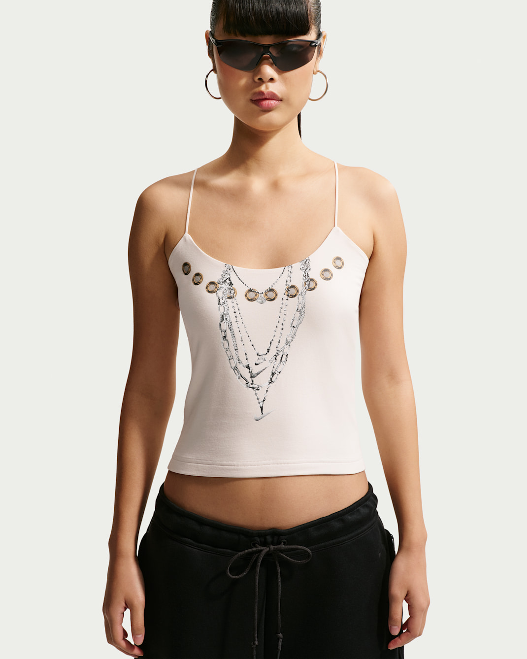 Camiseta de tirantes Cami ajustada para mujer Nike Sportswear Chill Knit - Marrón verdoso claro