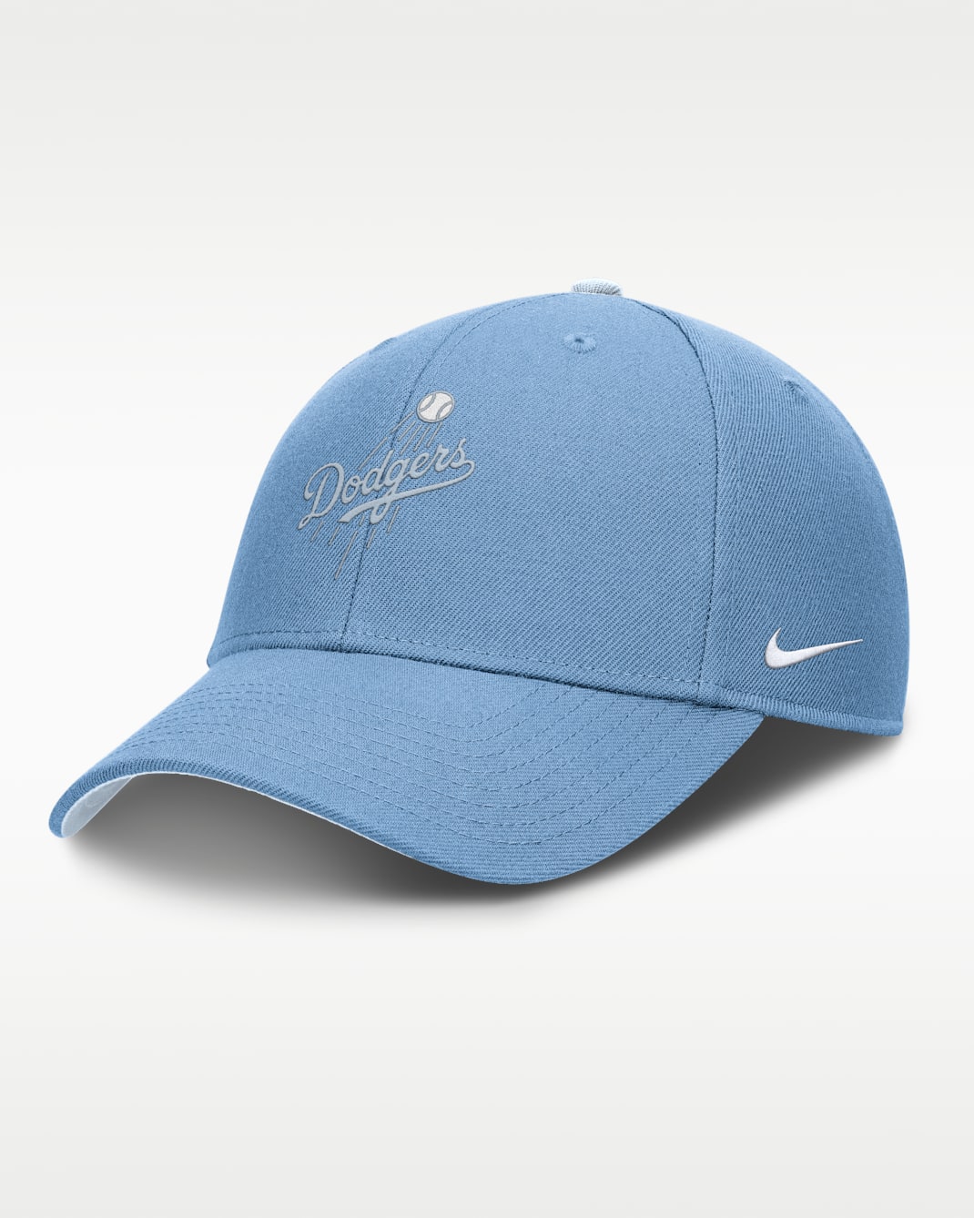 Los Angeles Dodgers Rise Men's Nike Dri-FIT MLB Adjustable Hat - Light Blue