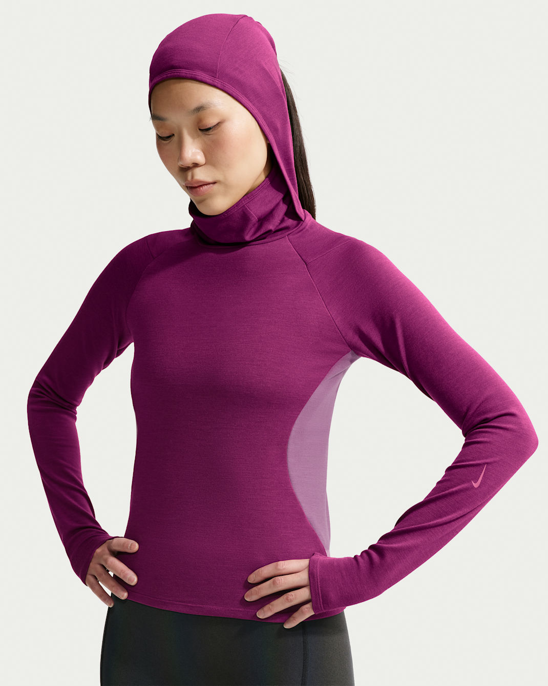 NikeLab | Running Women's Wool-Blend Mid Layer - True Berry/Violet Dust/True Berry
