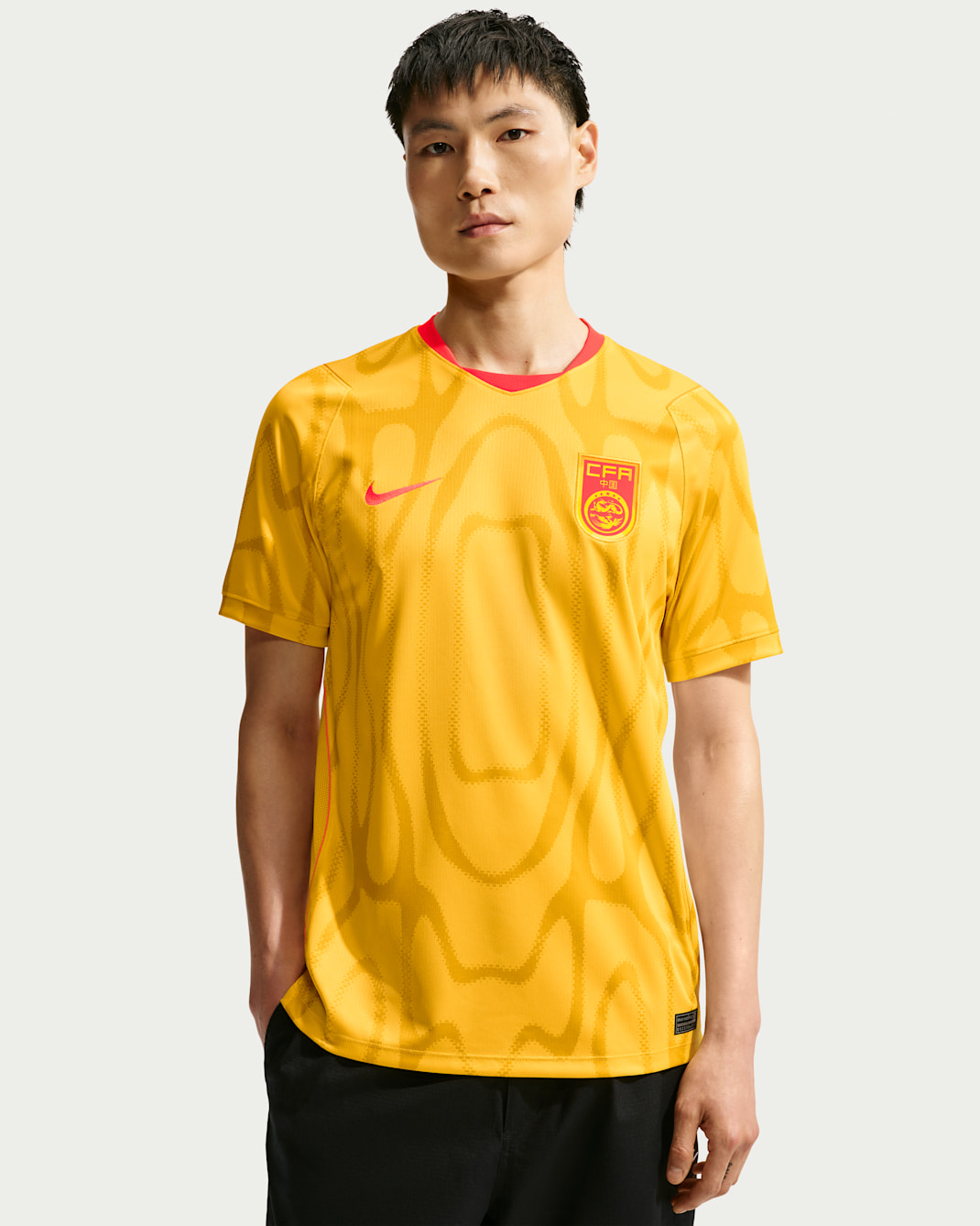 China 2026 Stadium Away Men's Nike Dri-FIT Football Replica Shirt - Varsity Maize/Bright Crimson/Bright Crimson