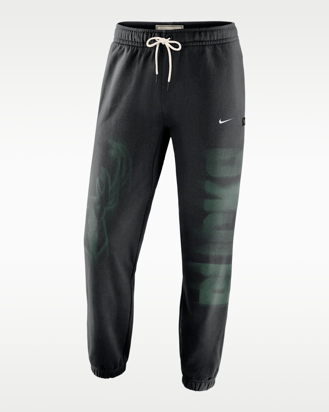 Milwaukee Bucks Standard Issue Men's Therma-FIT Fleece Basketball Pants - Black/White