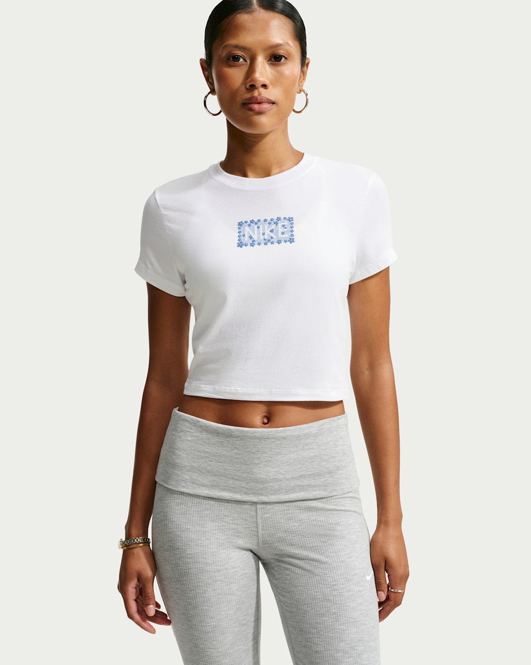 Crop top slim Nike Sportswear Chill Knit pour femme - Blanc