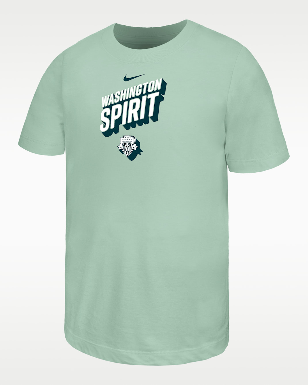 Washington Spirit Big Kids' Nike Cotton T-Shirt - Enamel Green/White/Black/Black