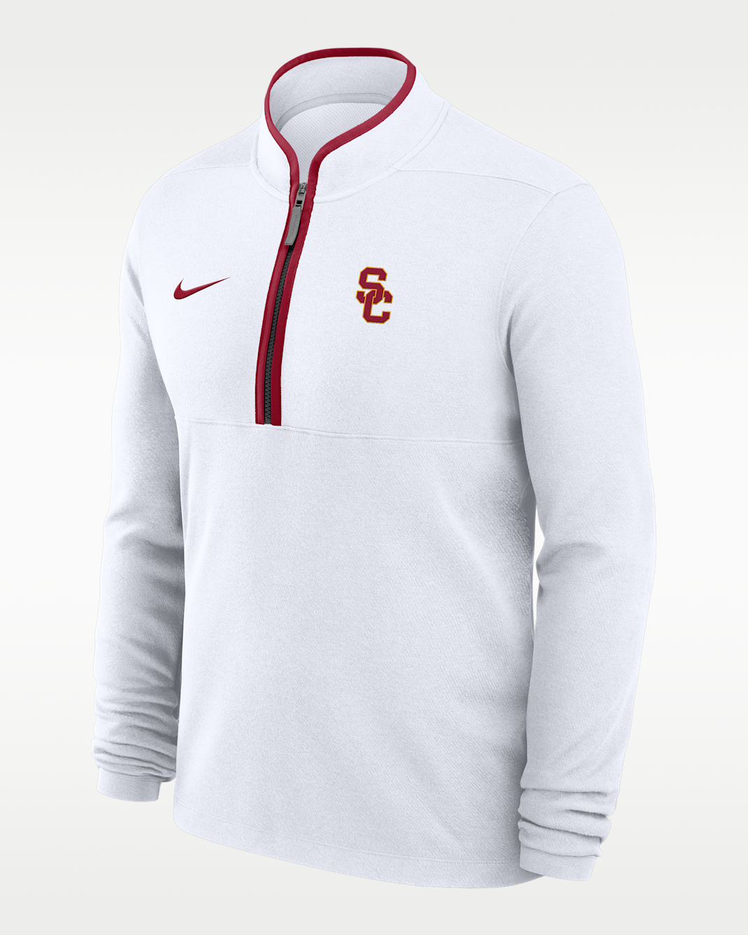USC Victory Men's Nike Dri-FIT College 1/2-Zip Long-Sleeve Top - White