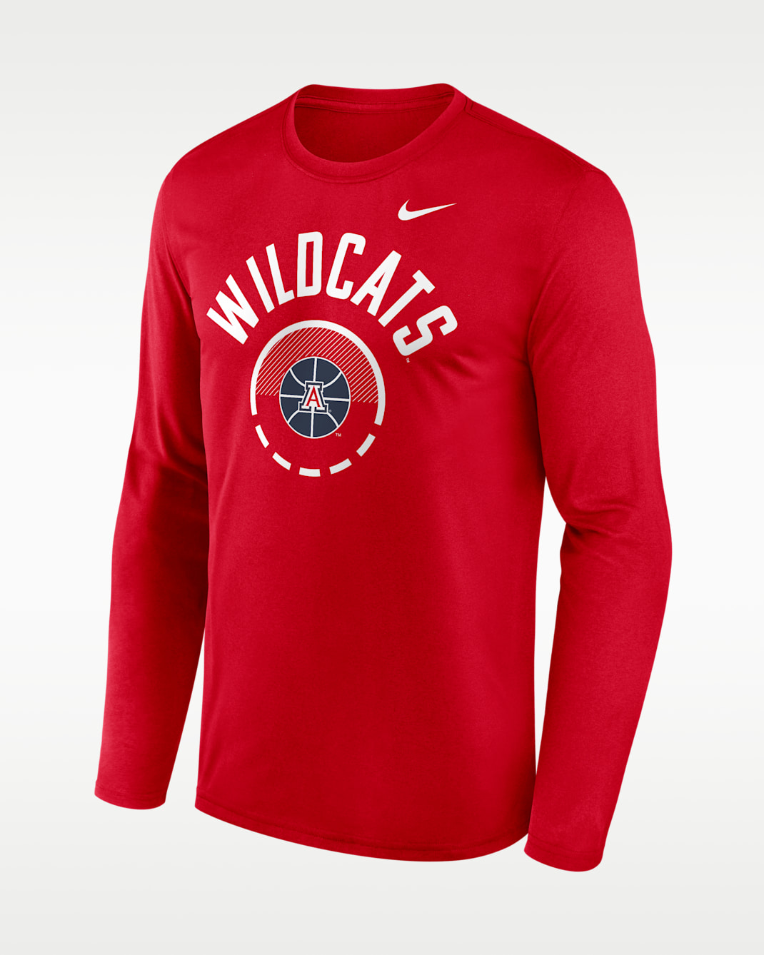 Playera de manga larga universitaria Nike Dri-FIT para hombre Arizona Courtside - Rojo