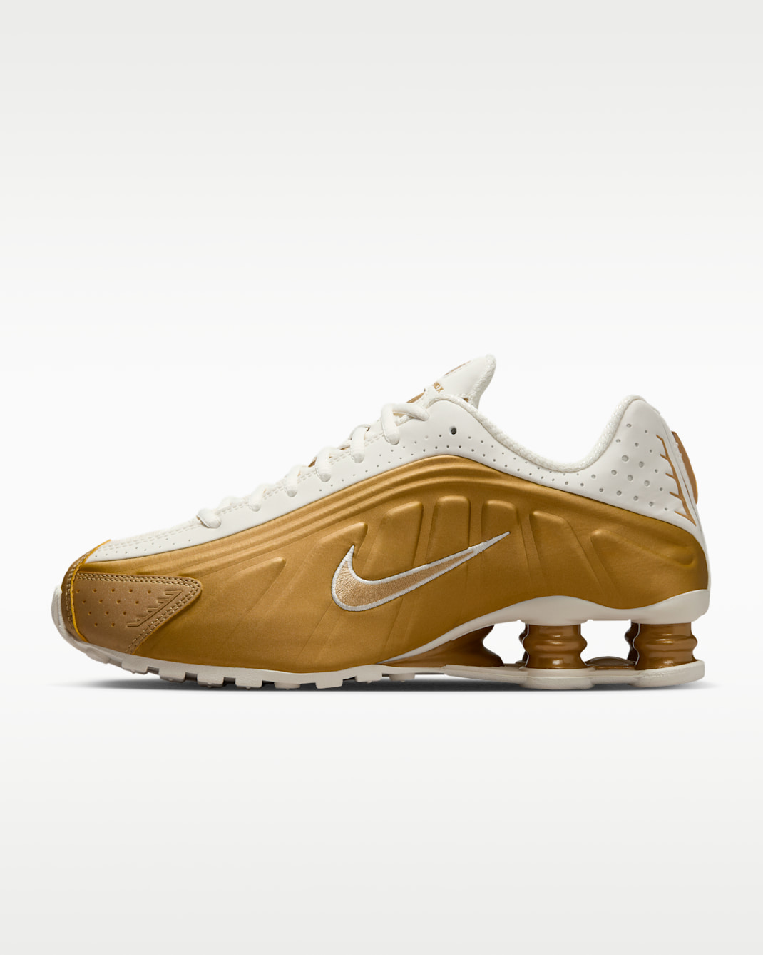 Nike Shox R4 Women's Shoes - Soft Pearl/Metallic Gold
