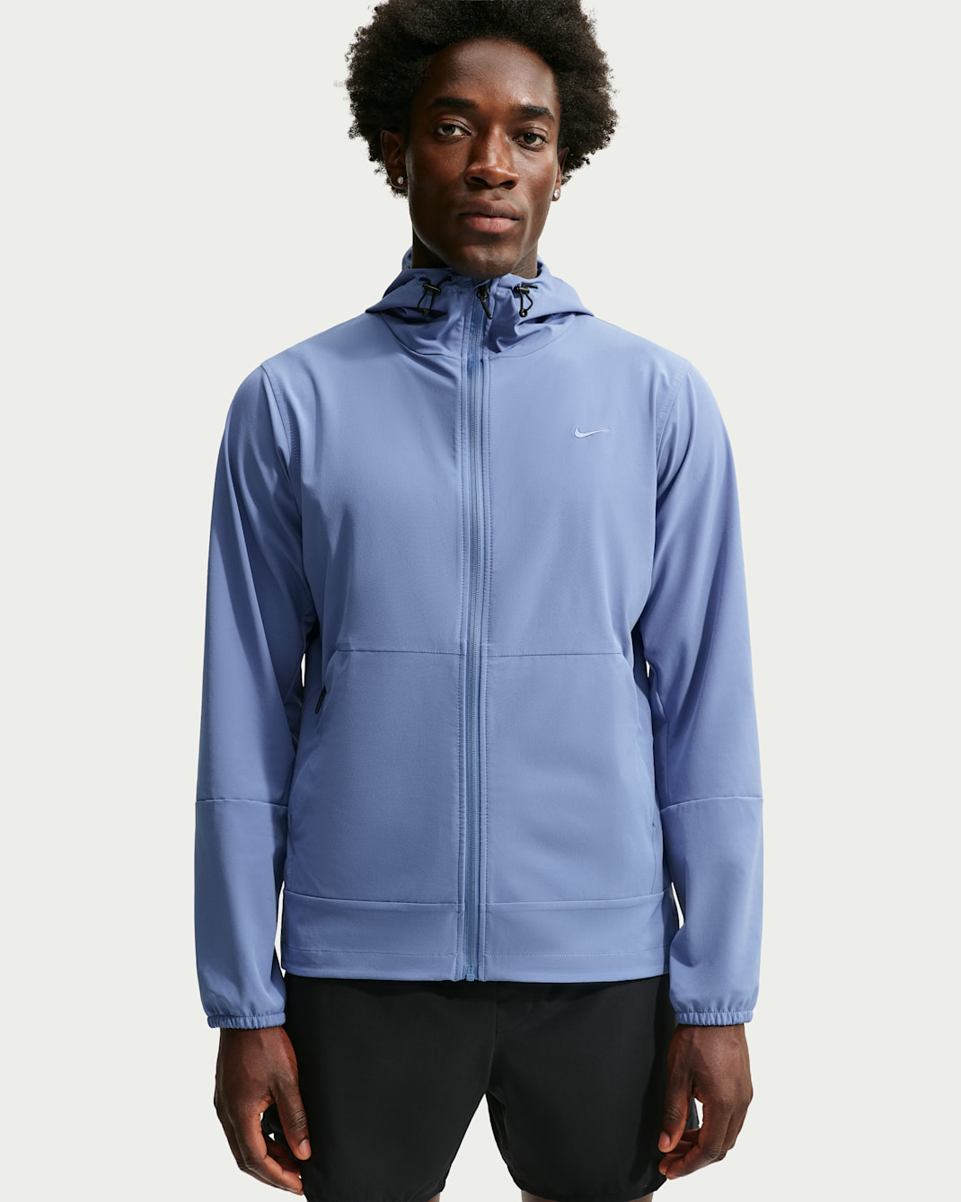 Nike Unlimited vielseitige Repel-Jacke mit Kapuze für Herren - Indigo Storm/Schwarz/Indigo Storm