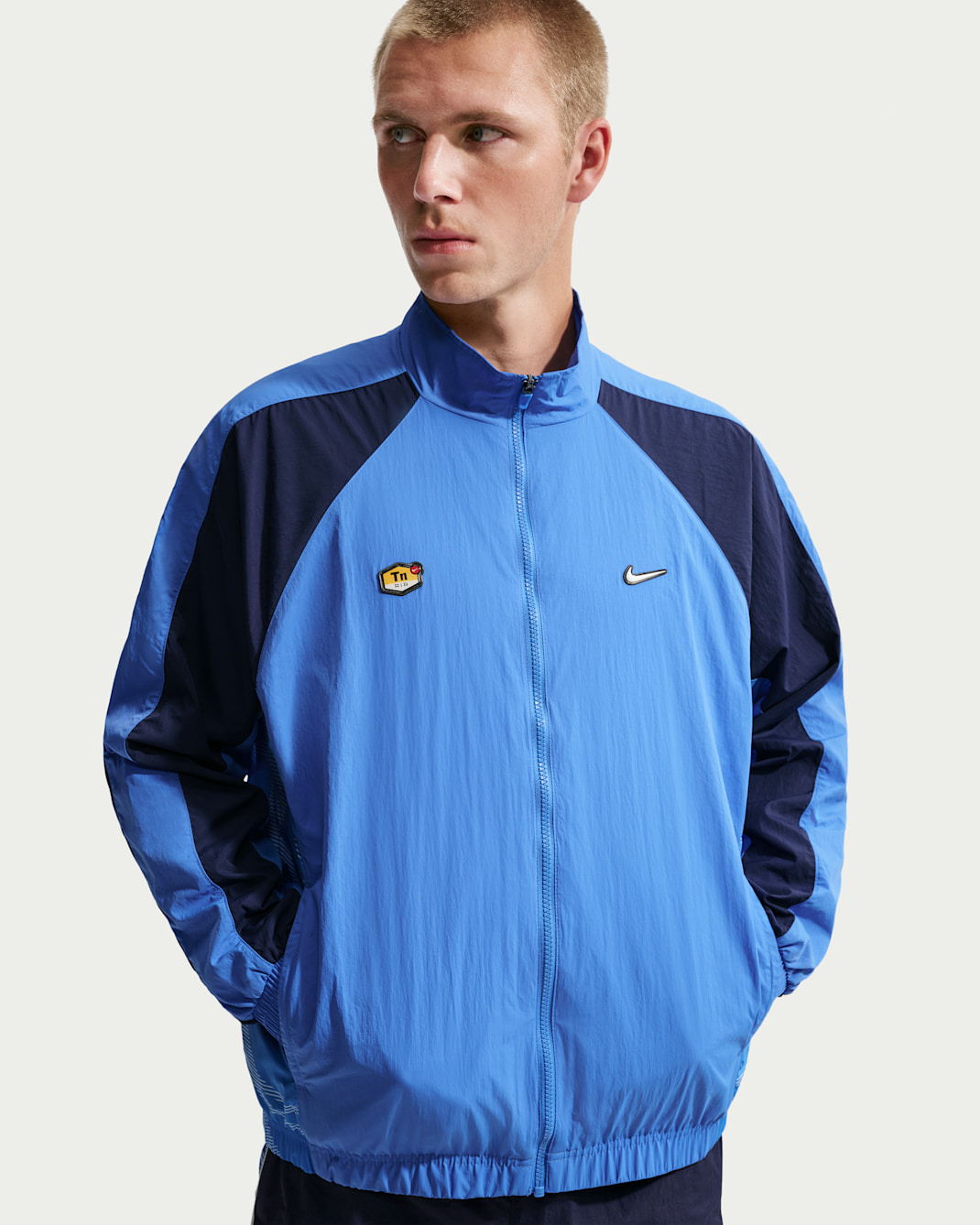 Nike Sportswear Tuned Air Men's Woven Tracksuit Top - Blue Crystal/Midnight Navy