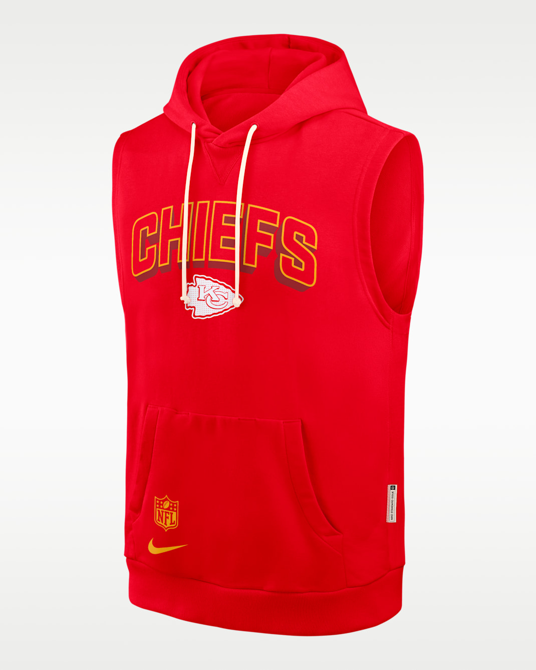 Kansas City Chiefs Sideline Men's Nike Dri-FIT NFL Sleeveless Pullover Hoodie - Red