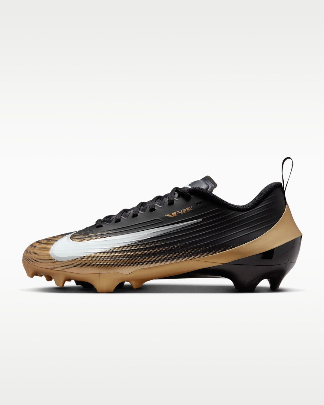 Nike Vapor Speed 3 Football Cleats - Black/Metallic Gold/White