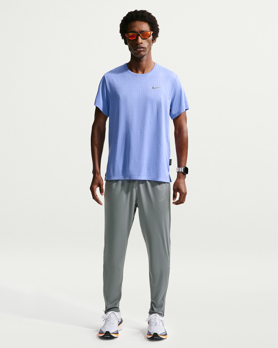 Ανδρικό πλεκτό παντελόνι Dri-FIT Nike Miler για τρέξιμο - Smoke Grey/Iron Grey