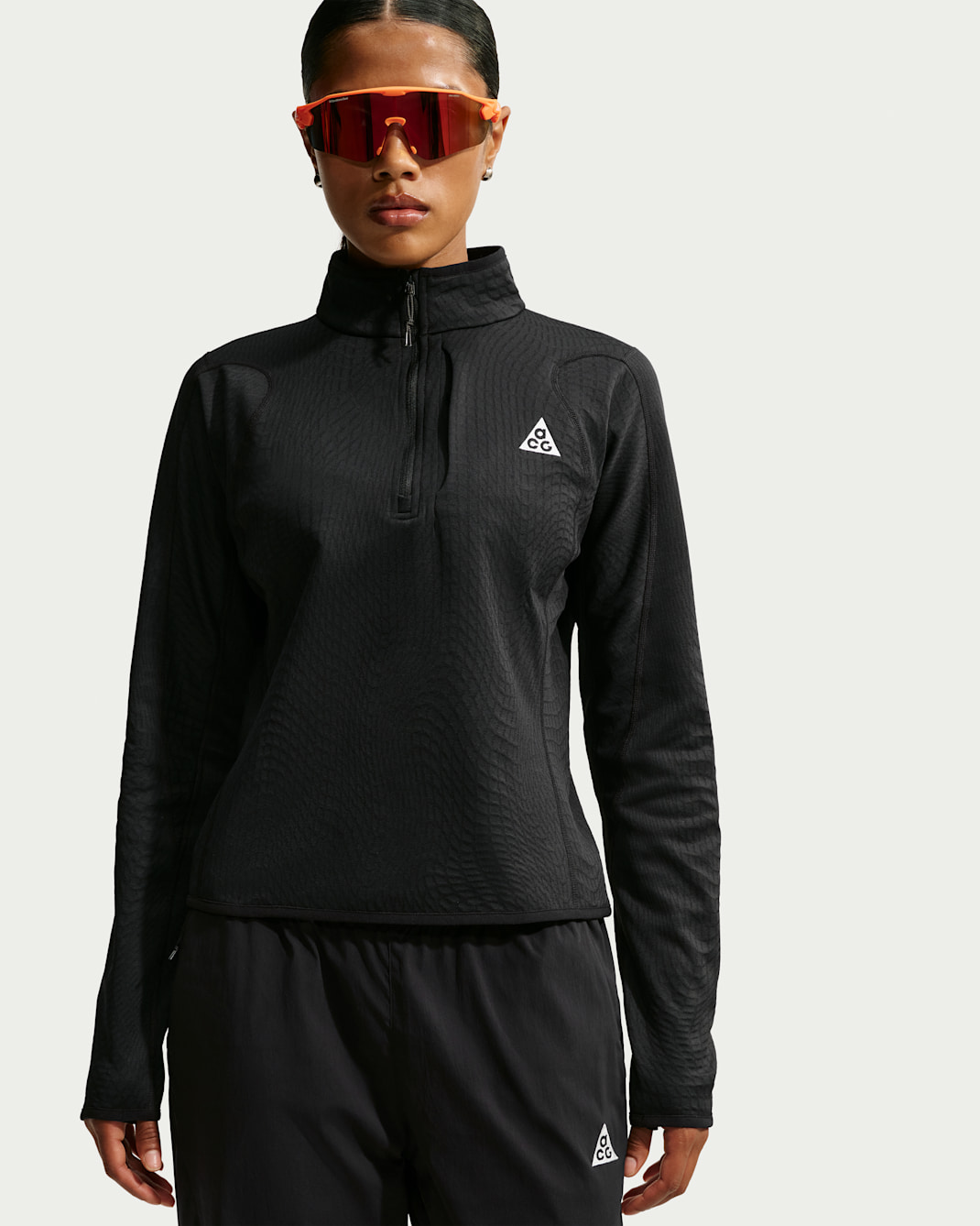 ACG "Wolf Grid" Women's Therma-FIT 1/2-Zip Hiking Top - Black/Summit White