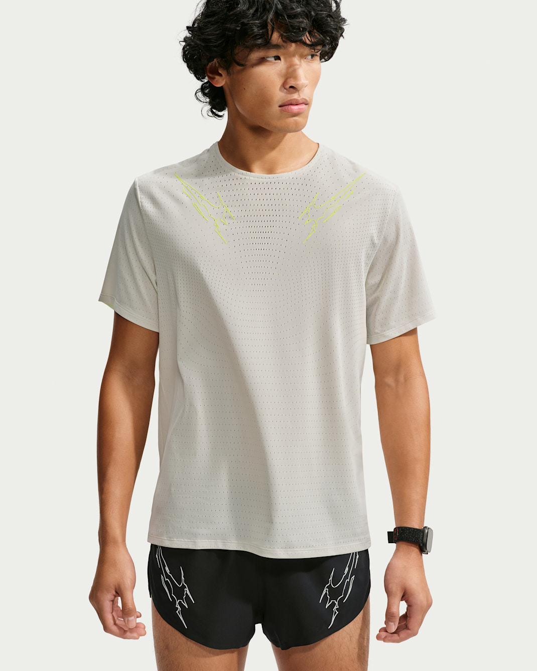 Nike AeroSwift Men's Dri-FIT ADV Short-Sleeve Graphic Running Top - Light Bone