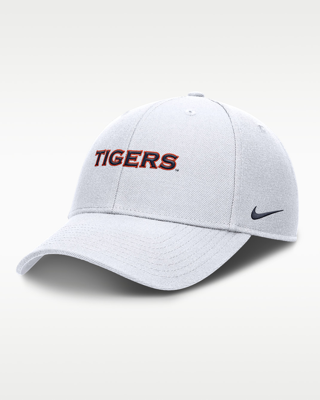 Gorra de rejilla universitaria Nike Dri-FIT ajustable para hombre Auburn On-Field Rise Gameday - Blanco