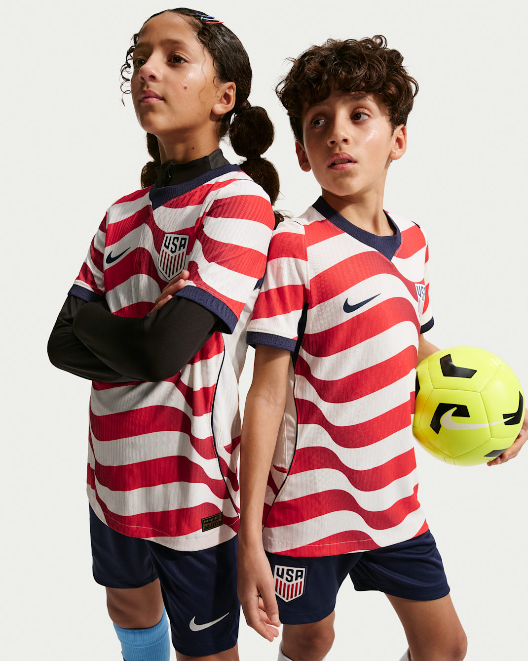 USMNT 2026/27 Match Home Big Kids' Nike Aero-FIT Soccer Authentic Jersey - Sail/Midnight Navy/Midnight Navy