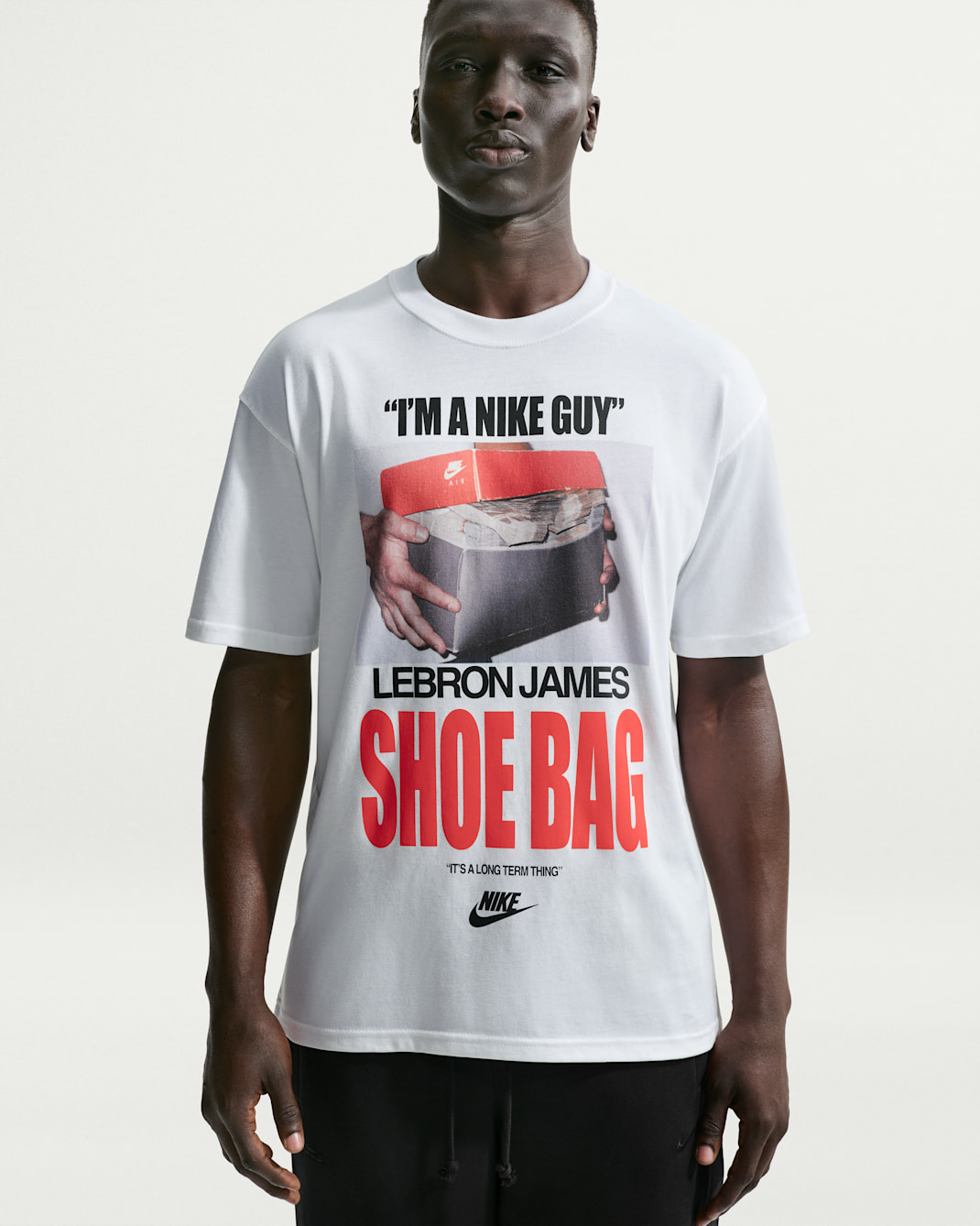 LeBron «Shoe Bag» Nike basket-T-skjorte til herre - Hvit