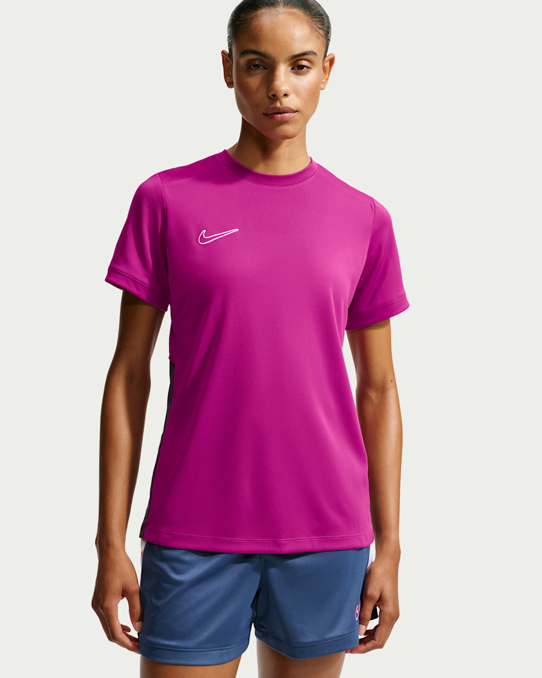 Nike Academy Dri-FIT voetbaltop voor dames - Medium Fuchsia/Gridiron/Wit/Wit