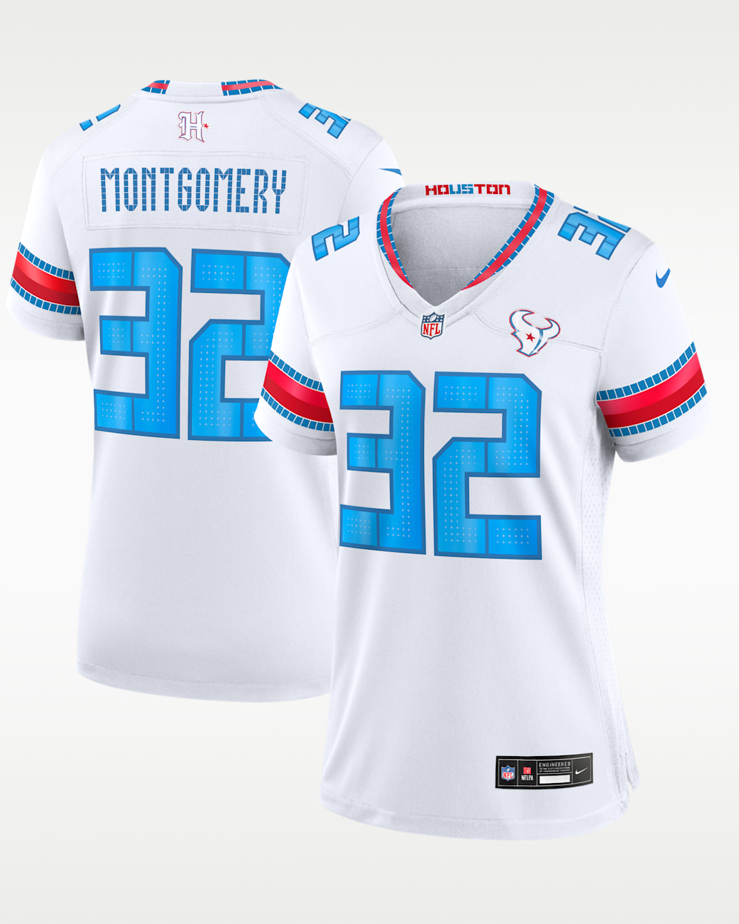 David Montgomery Houston Texas Rivalries Collection Sideline Velocity Women's Nike Dri-FIT NFL Jersey - White