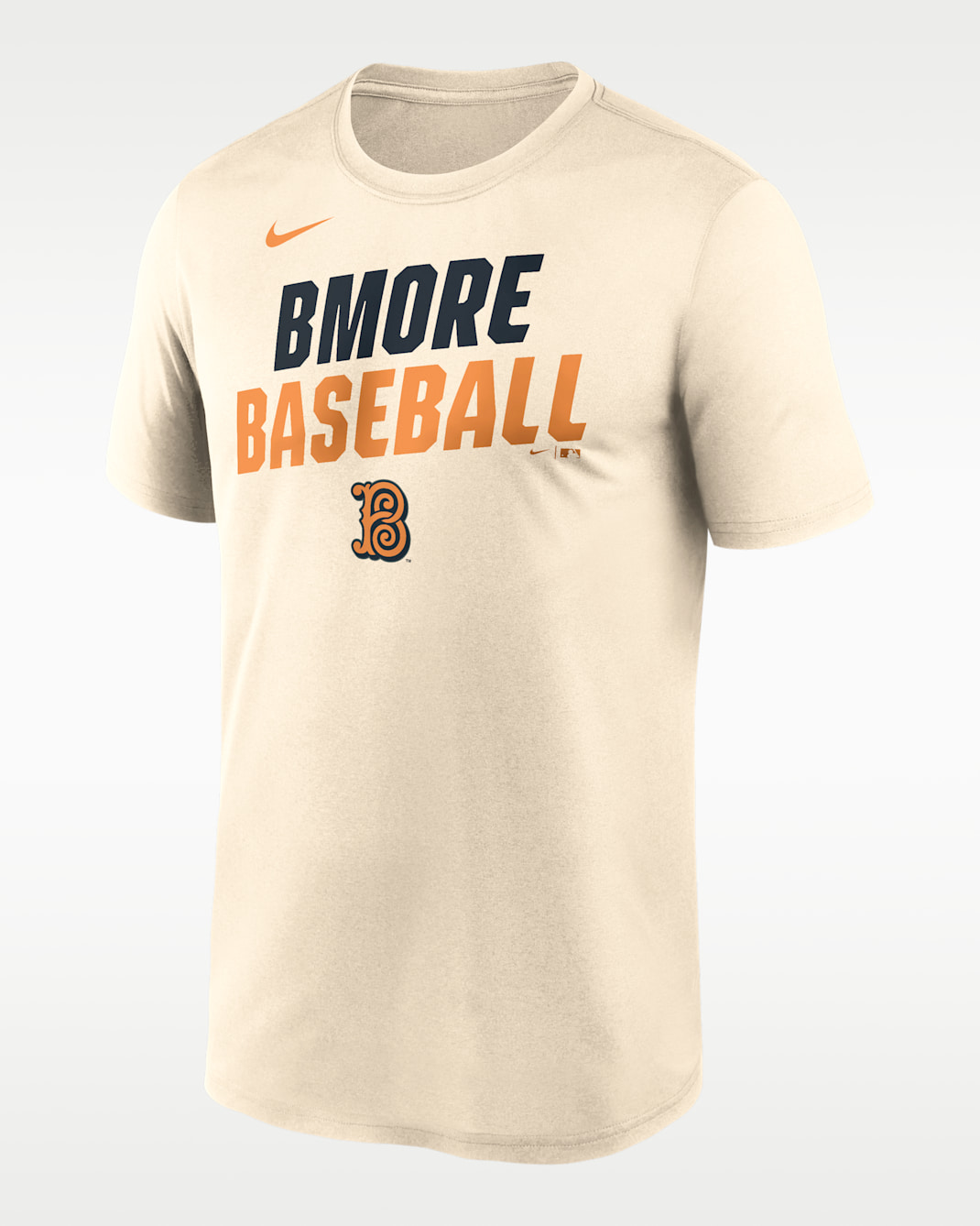 Baltimore Orioles City Connect Team Phrase Script Men's Nike Dri-FIT MLB T-Shirt - Cream