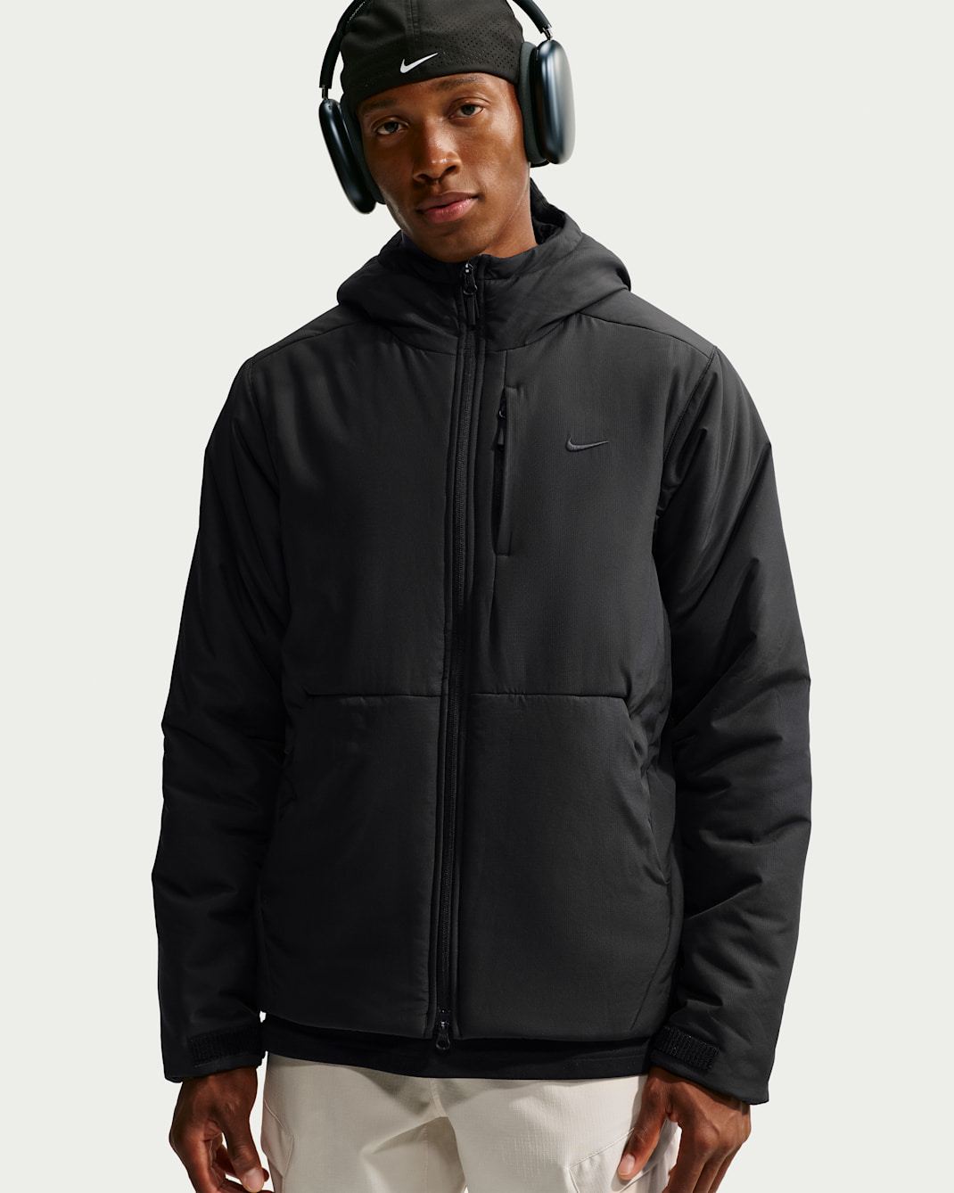 Nike Unlimited Men's Therma-FIT Repel Hooded Jacket - Black/Black