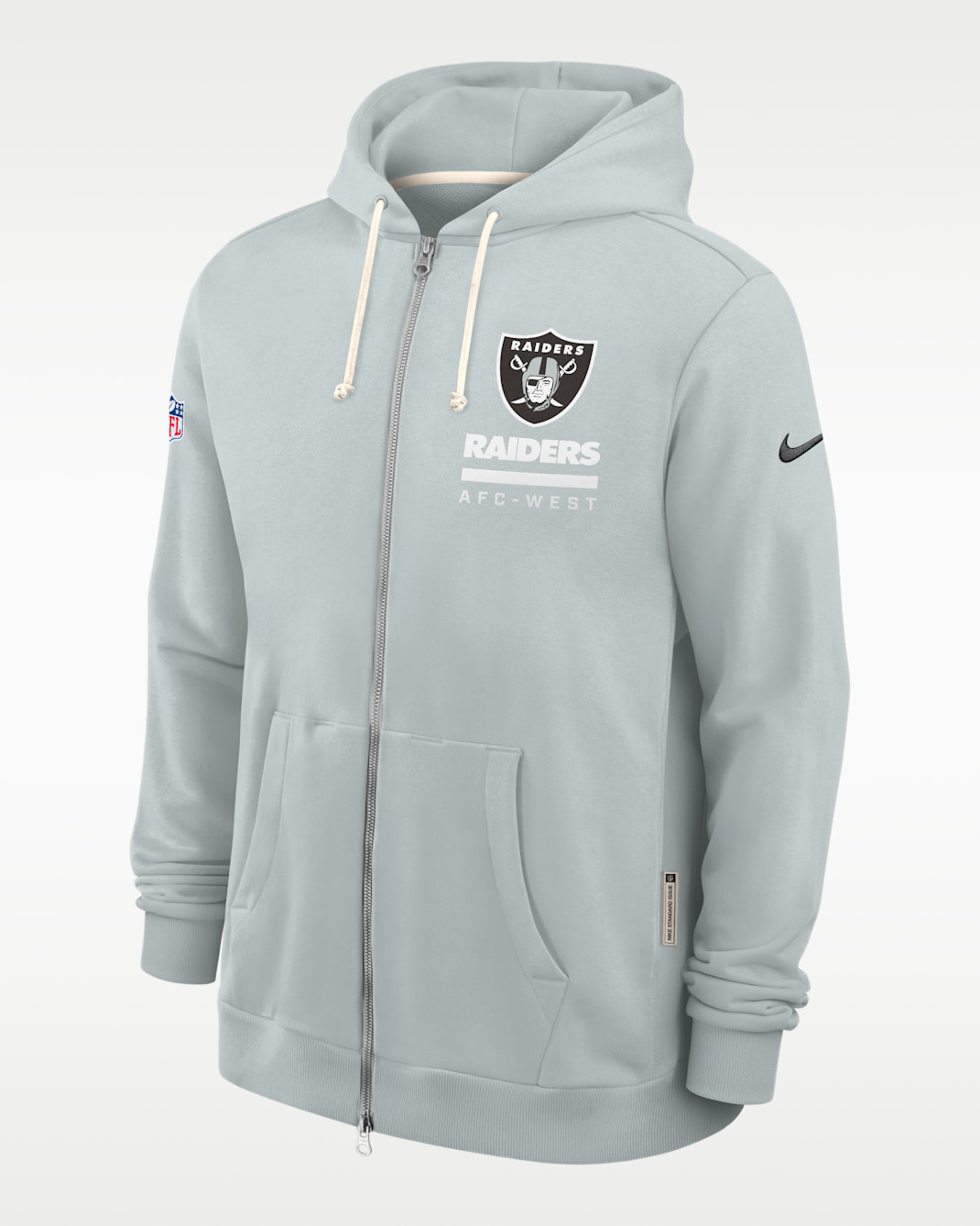 Las Vegas Raiders Utility Player Sideline Men's Nike Dri-FIT NFL Full-Zip Hoodie - Silver
