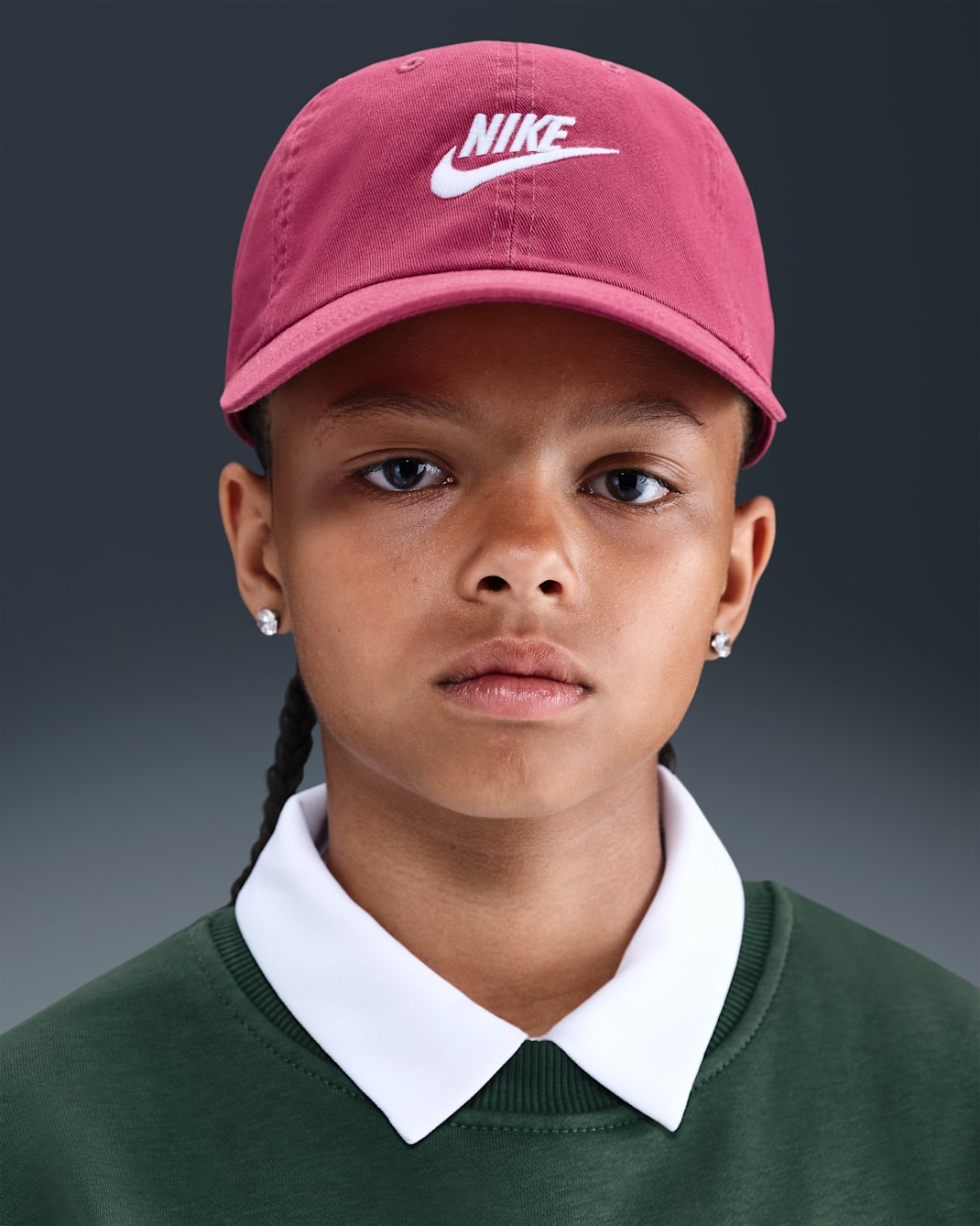 Nike Club Kids' Unstructured Futura Wash Cap - Sweet Beet/White