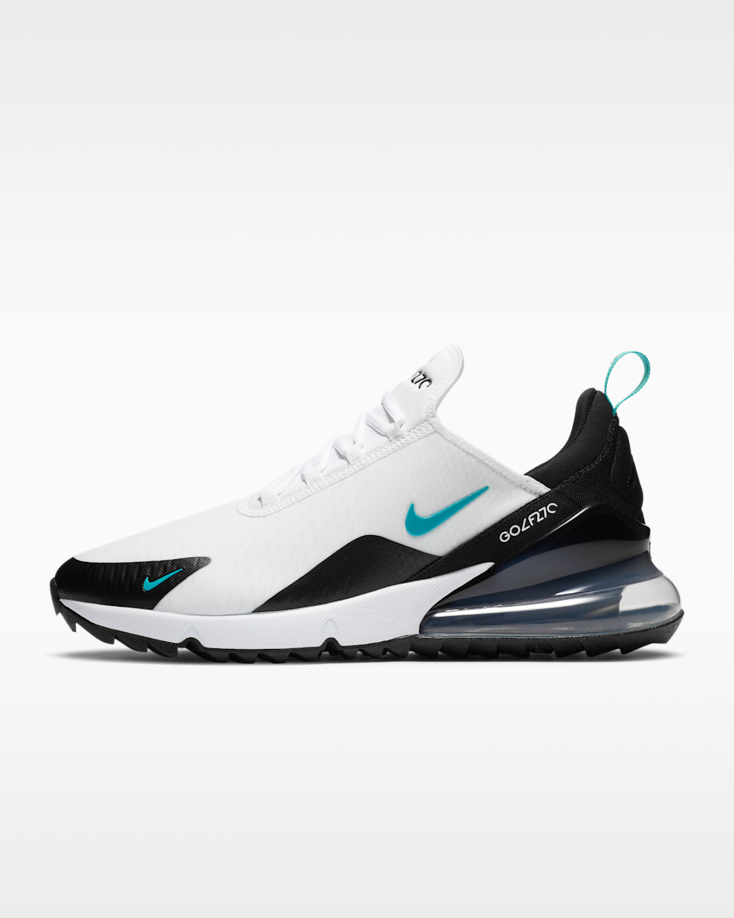 Tenis de golf Nike Air Max 270 G - Blanco/Negro/Plata metalizado/Cactus empolvado