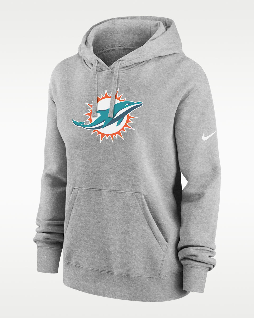 Miami Dolphins Club Women's Nike NFL Pullover Hoodie - Dark Grey Heather