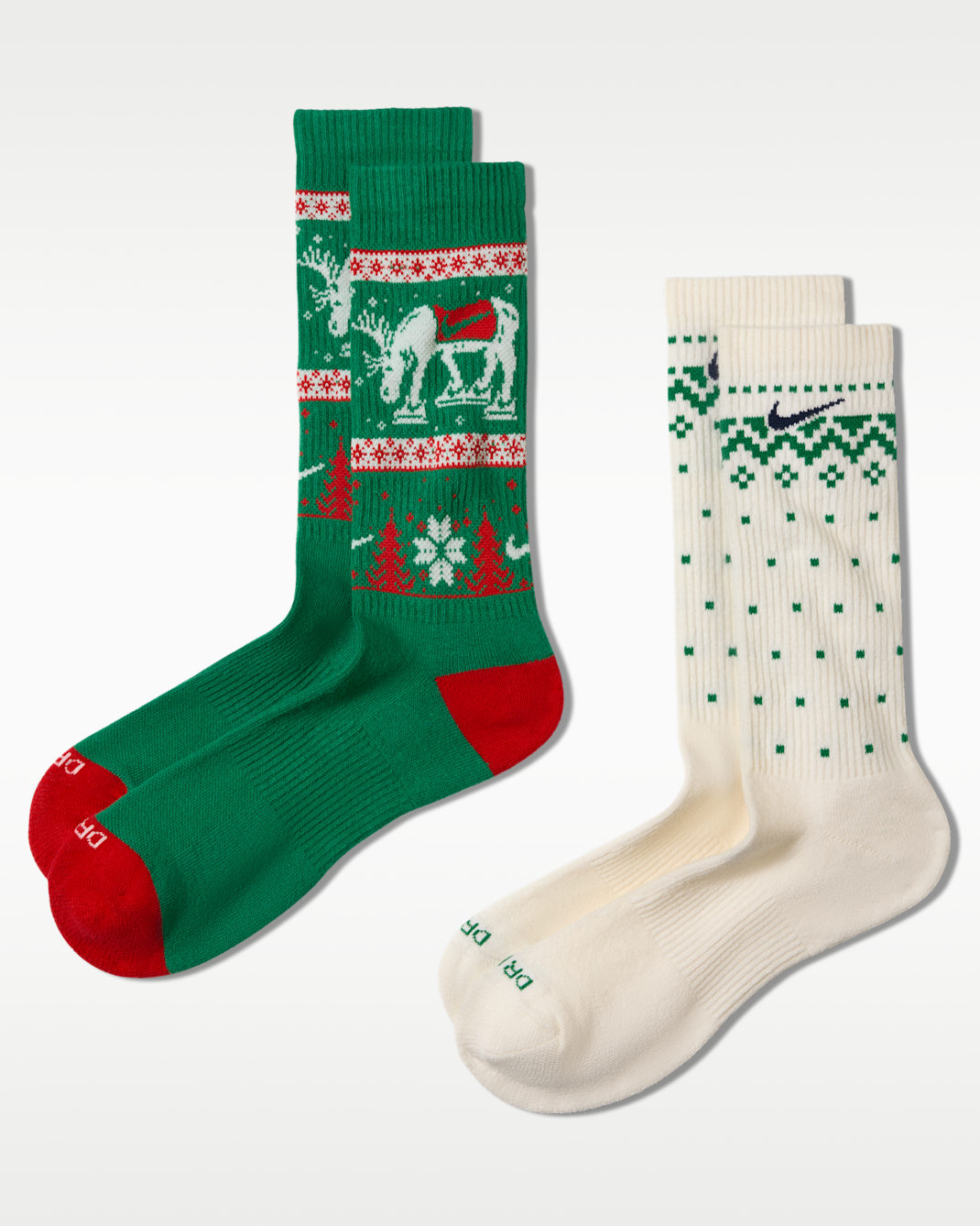 Nike Everyday Plus Cushioned Winter Wonderland Crew Socks (2 Pairs) - Multi-Colour