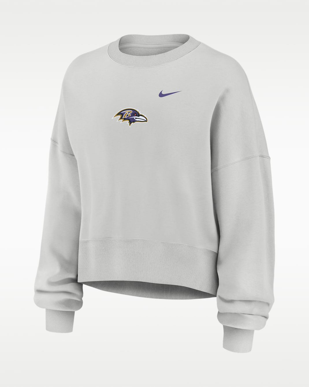 Baltimore Ravens Primetime Phoenix Women's Nike NFL Oversized Pullover Crew - Grey