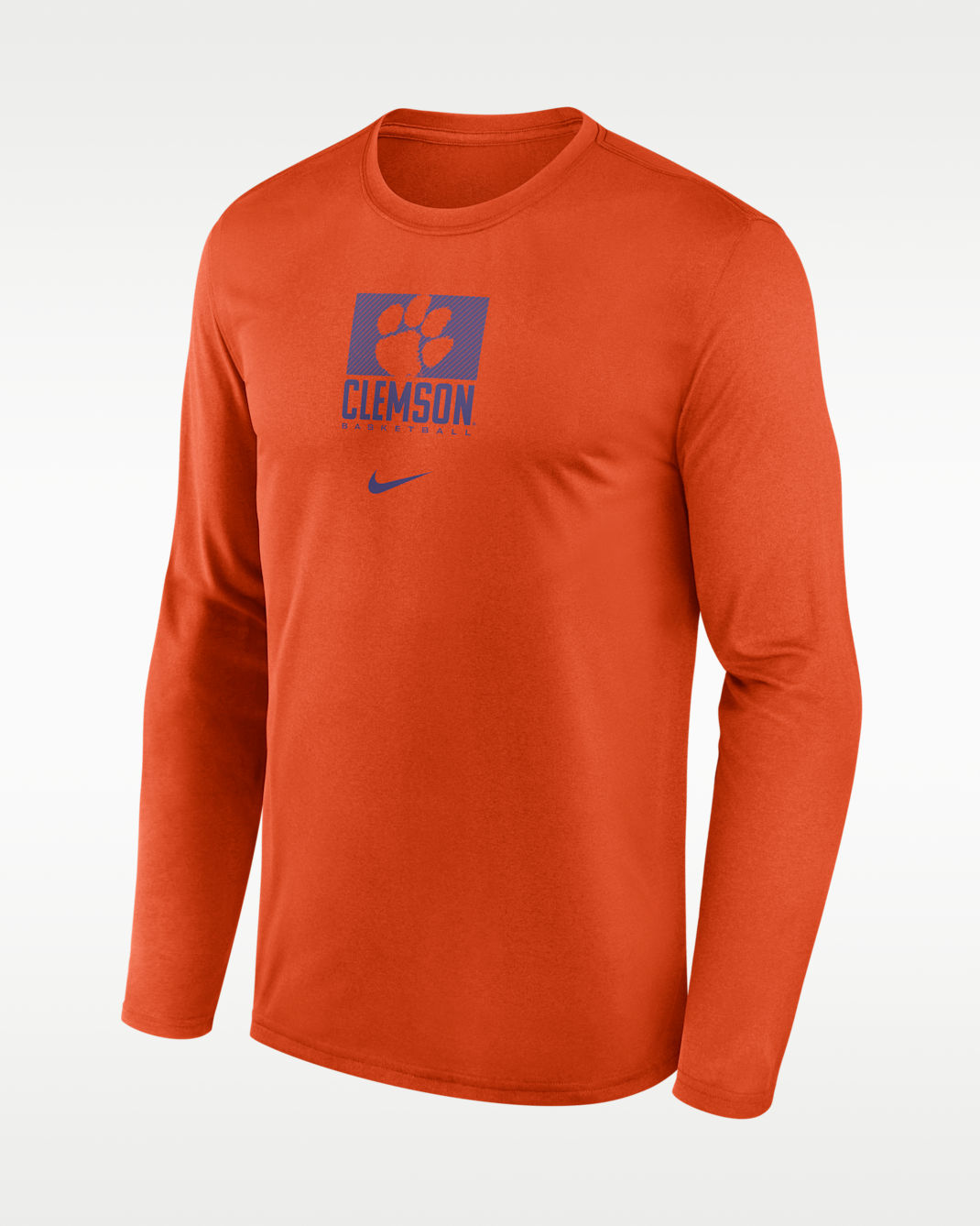 Clemson Courtside Men's Nike Dri-FIT College Long-Sleeve T-Shirt - Orange