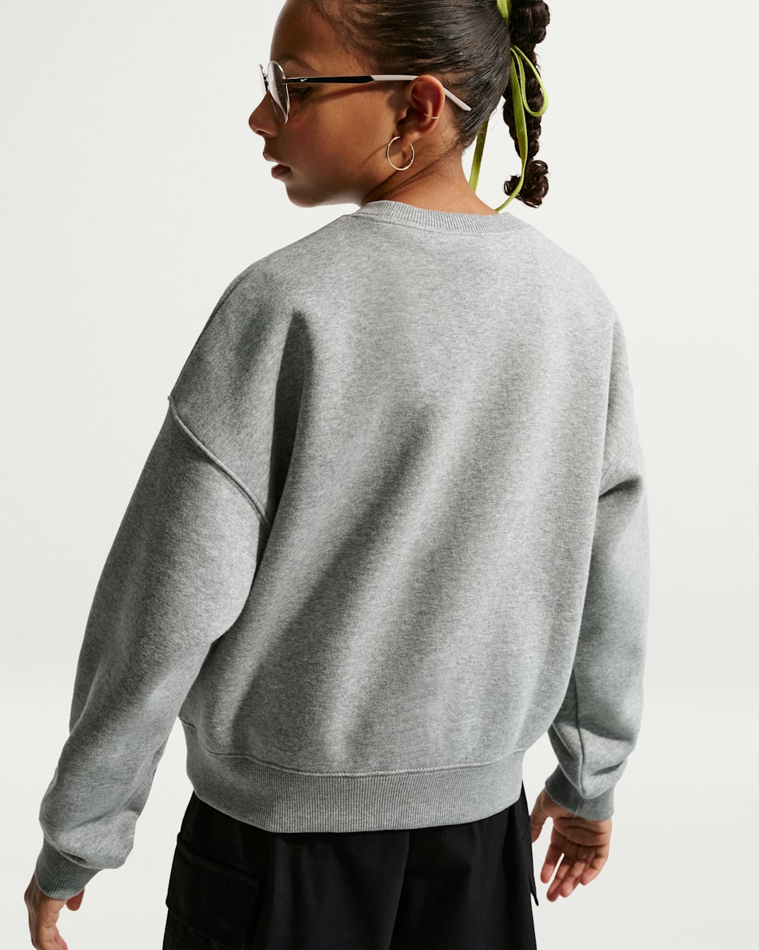 Nike Sportswear Studio Girls' Boxy Fleece Crew-Neck
