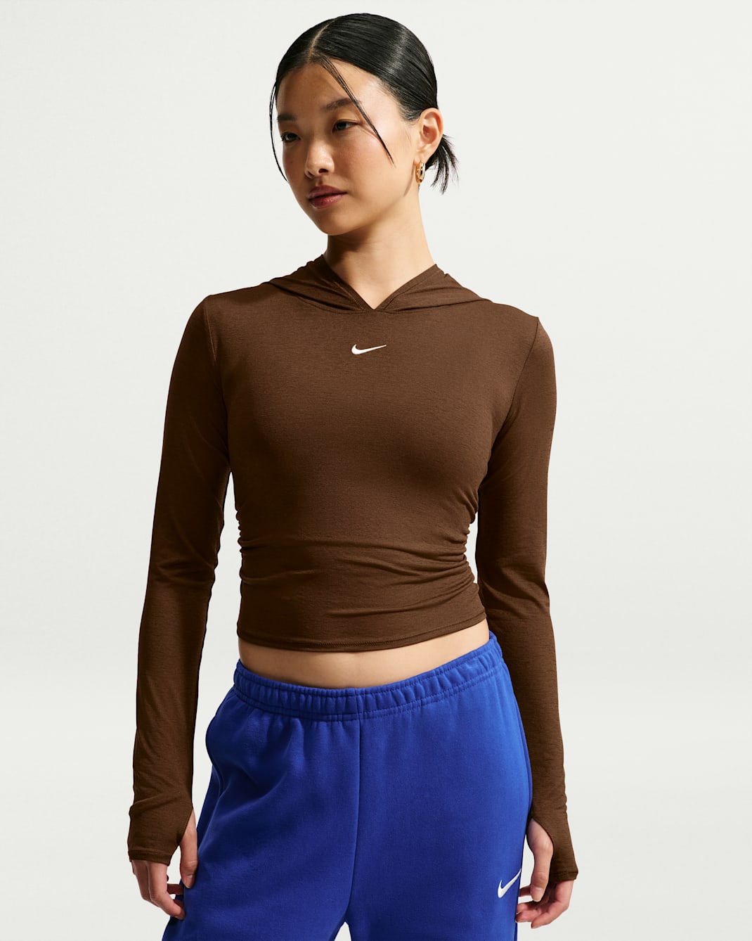 Nike Sportswear Women's Slim Long-Sleeve Sheer Top - Cacao Wow/Sail