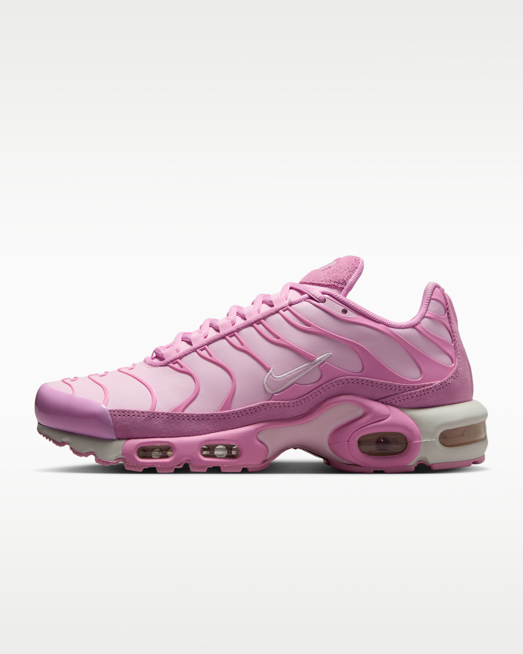 Sapatilhas Nike Air Max Plus Suede para mulher - Rosa Rise/Branco Summit/Rosa Foam
