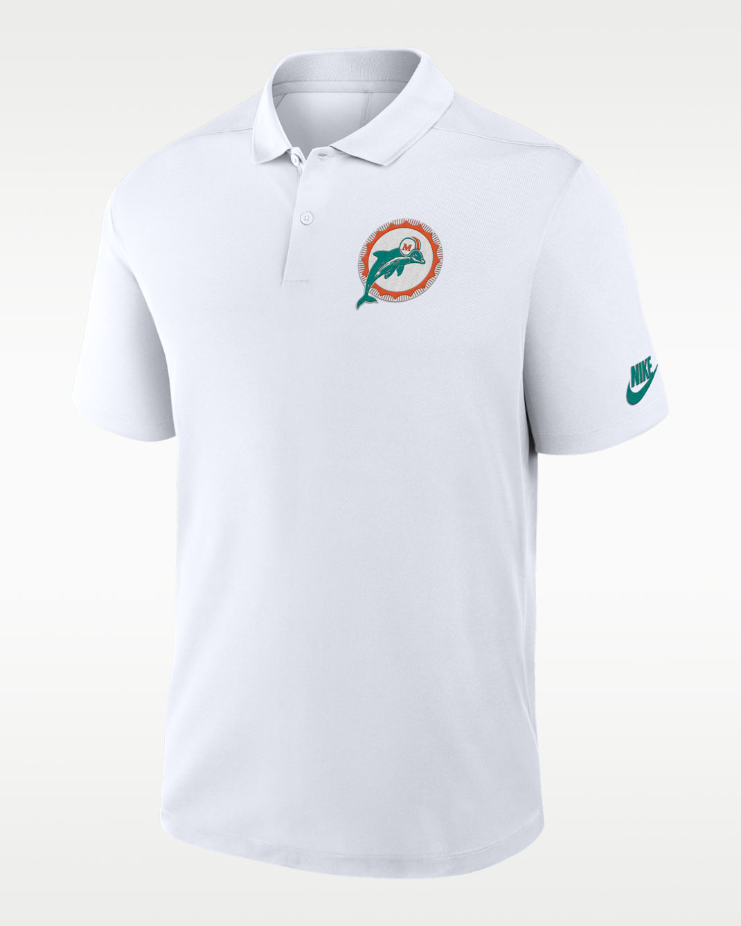 Miami Dolphins Rewind Victory Men's Nike Dri-FIT NFL Polo - White