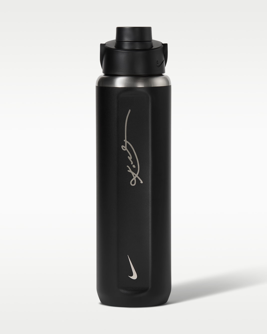 Botella de acero inoxidable con pico (710 ml) Nike Recharge (Kobe Bryant) - Negro/Negro/Plata metalizado