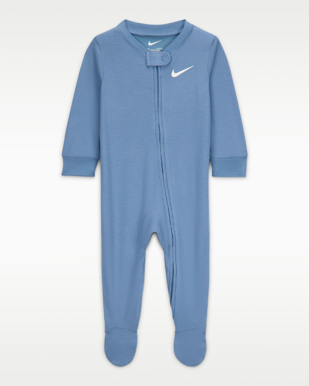 Nike Baby Viscose Waffle Knit Footed Coverall - Blue