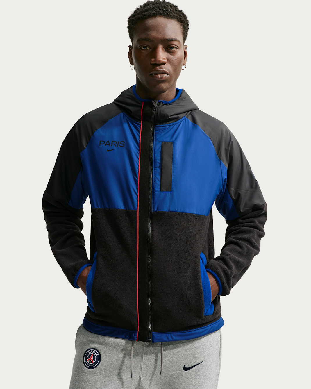 Paris Saint-Germain AWF Men's Nike Winterized Football Jacket - Old Royal/Black/University Red/Black