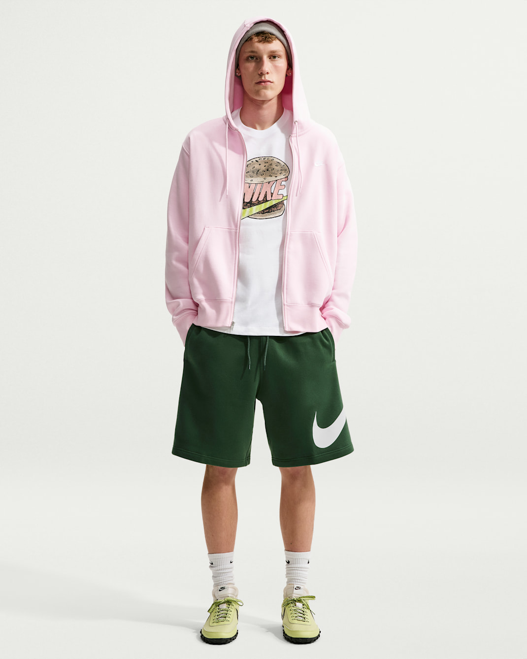 Nike Club Men's Fleece Shorts - Fir/Fir/White