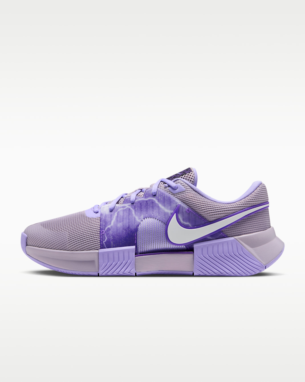 Nike Challenge 1.5 Men's Hard Court Tennis Shoes - Silver Lilac/Hyper Grape/White