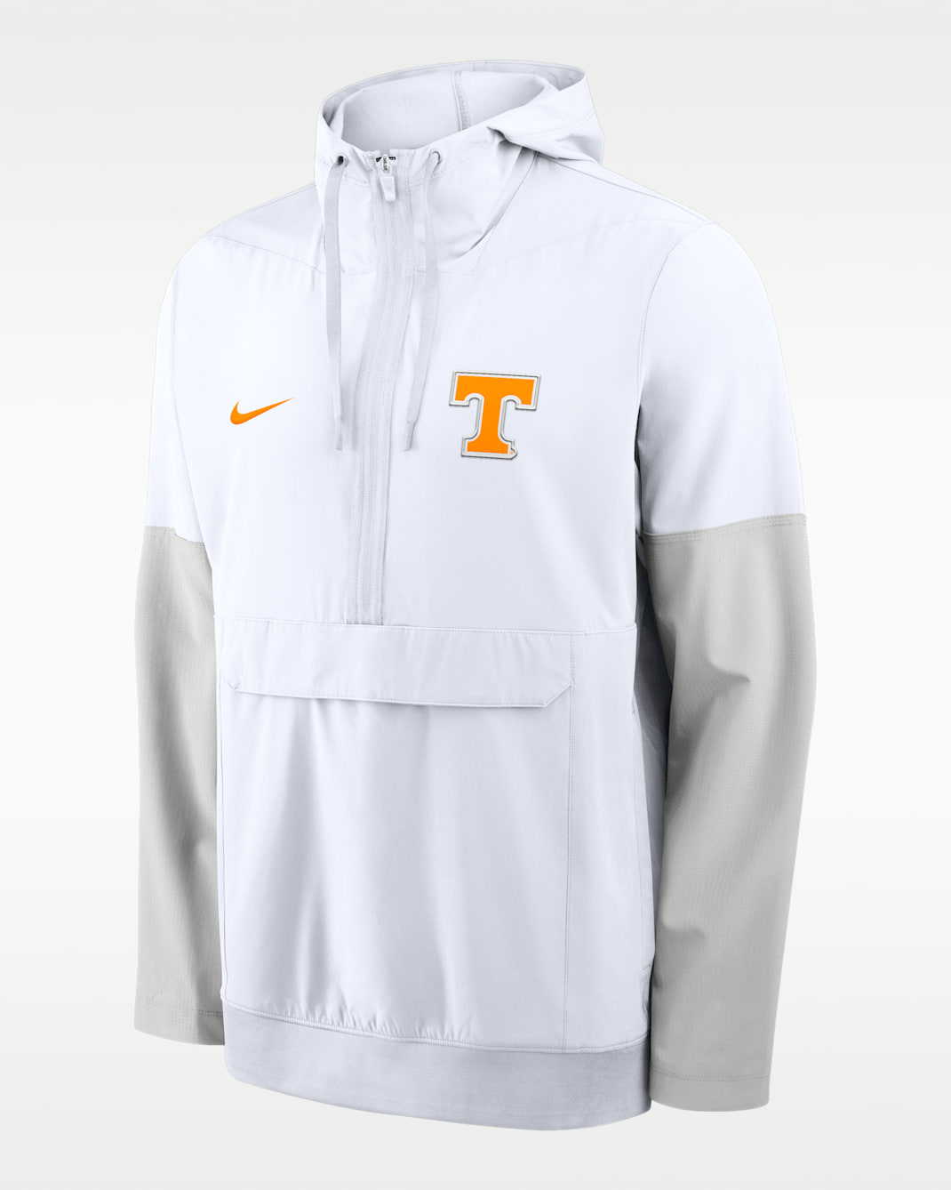 Chamarra universitaria Nike con gorro de medio cierre para hombre Tennessee Anorak - Blanco