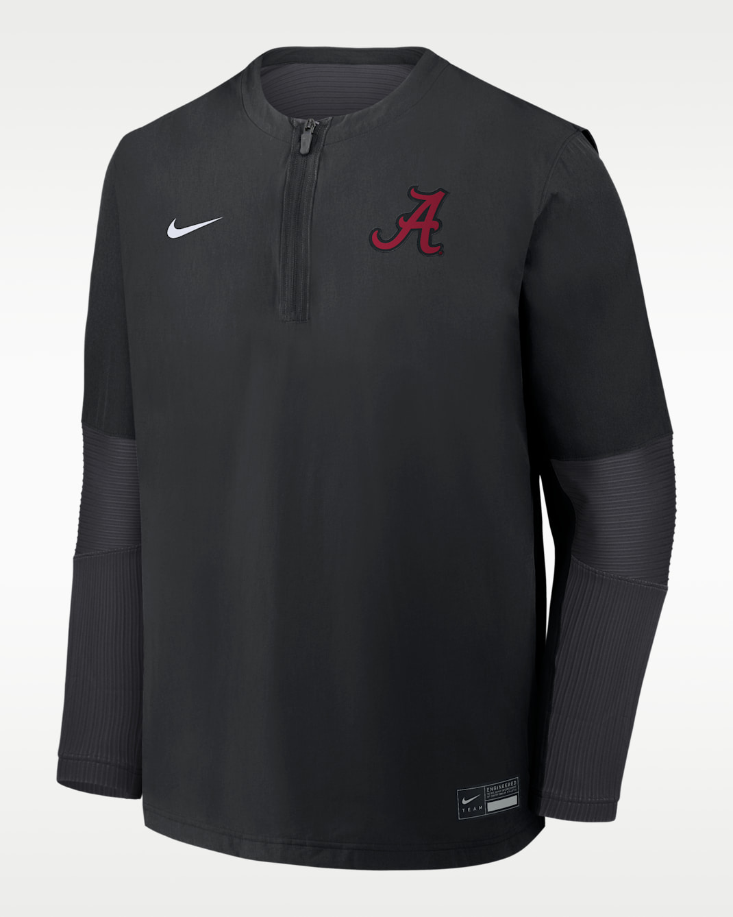 Alabama Dugout Men's Nike Dri-FIT College 1/4-Zip Long-Sleeve Windshirt - Black/Anthracite
