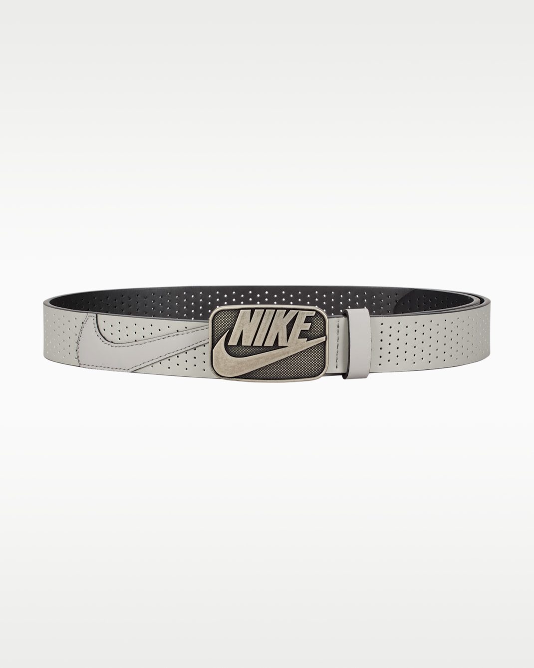 Cinturón perforado para hombre Nike Futura - Gris humo claro